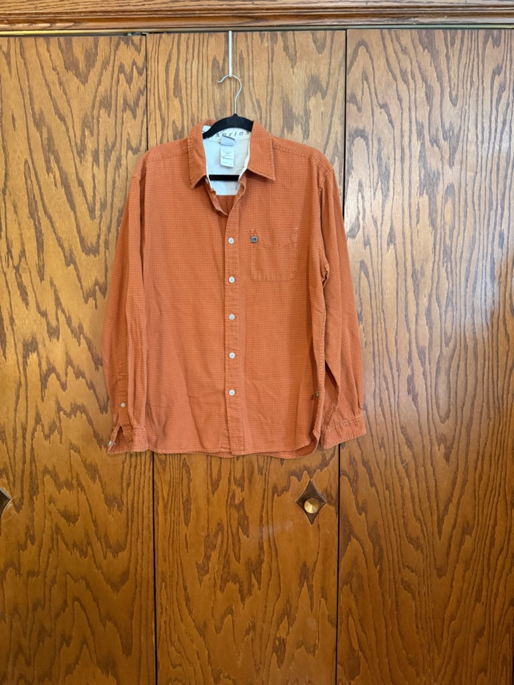 The North Face A5 Series Button Up Shirt Mens Medium Orange  Cotton Outdoor